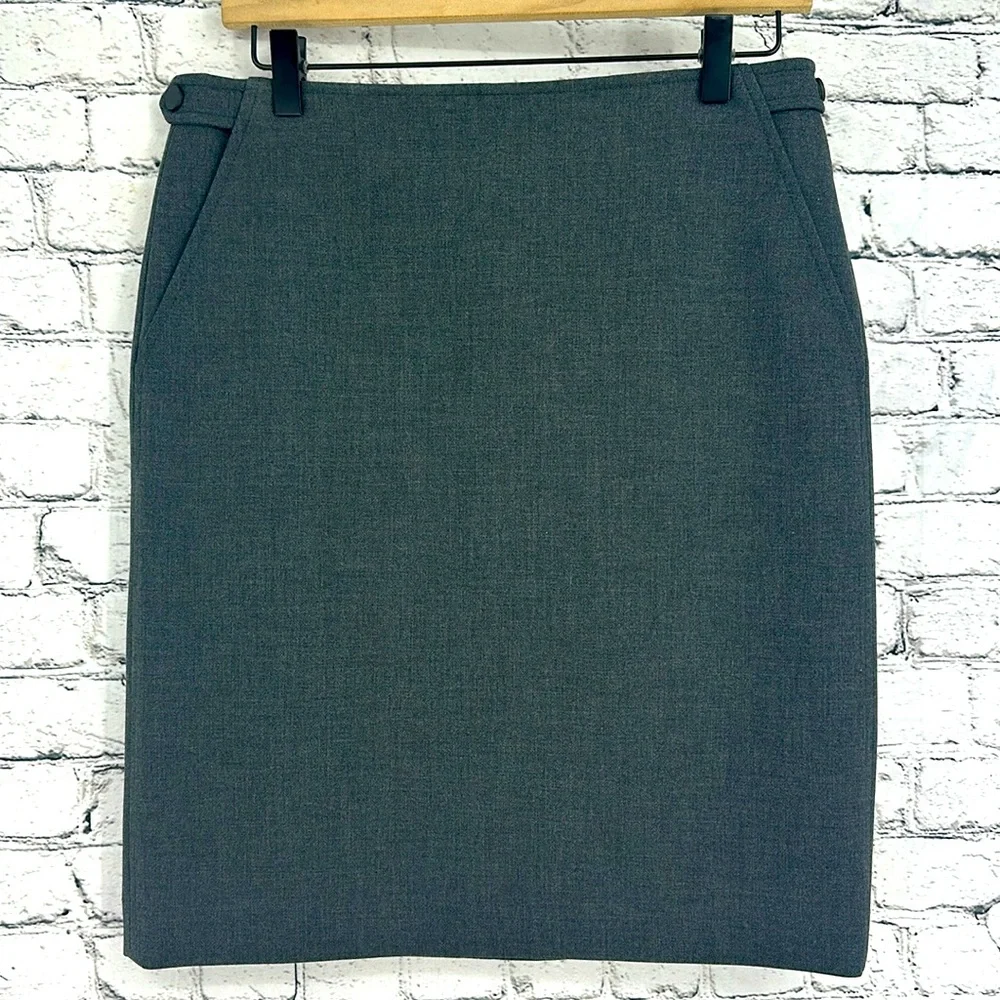 GERARD DAREL Pencil Skirt 40 Charcoal Gray NWOT
